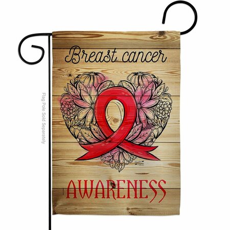 PATIO TRASERO Breast Cancer Awareness Support 13 x 18.5 in. Double-Sided Decorative Vertical Garden Flags for PA4075098